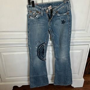 True Religion Joey Big T rainbow hippie sz 28